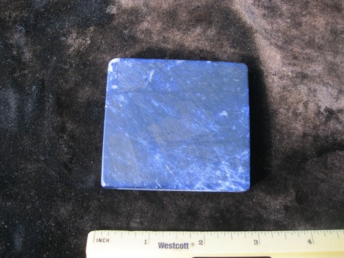 Losa de sodalita, cristal mineral raro 2 3/4 x 2 1/2 x 1/4" 3,4 oz. - Imagen 2 de 3