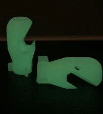 Green Glow Shark Bomb Lanyard Bead, Knife Bead, Bit Driver,  2 Pack, EDC