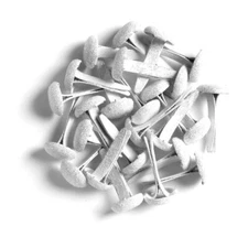 Crafts Doodlebug Sugar Coated Glitter Brads Lily White 25/Pkg Top 1/4" 