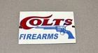 VINTAGE 12” COLTS FIREARMS GUN HUNT FISH BOAT PORCELAIN SIGN CAR GAS OIL TRUCK