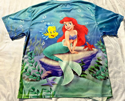 DISNEY LITTLE MERMAID ARIEL FLOUNDER SEBASTIAN WRAP AROUND XXL