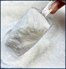 50g White Iridescent Opalescent Ultra Fine Glitter Dust Glitter Fine Holographic