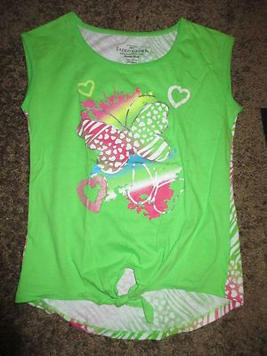 Girls Green Faded Glory Size 8 Butterfly Shirt NWOT | eBay