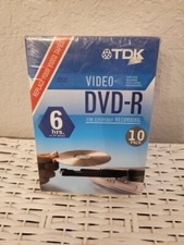 TDK DVD-R 10-PACK VIDEO RECORDING DISCS WITH CLEAR TALL CASE NEW SEALED