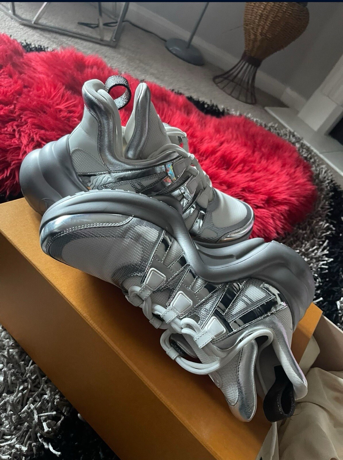 Size 10 - Louis Vuitton LV Archlight Trainer X Silver image 2