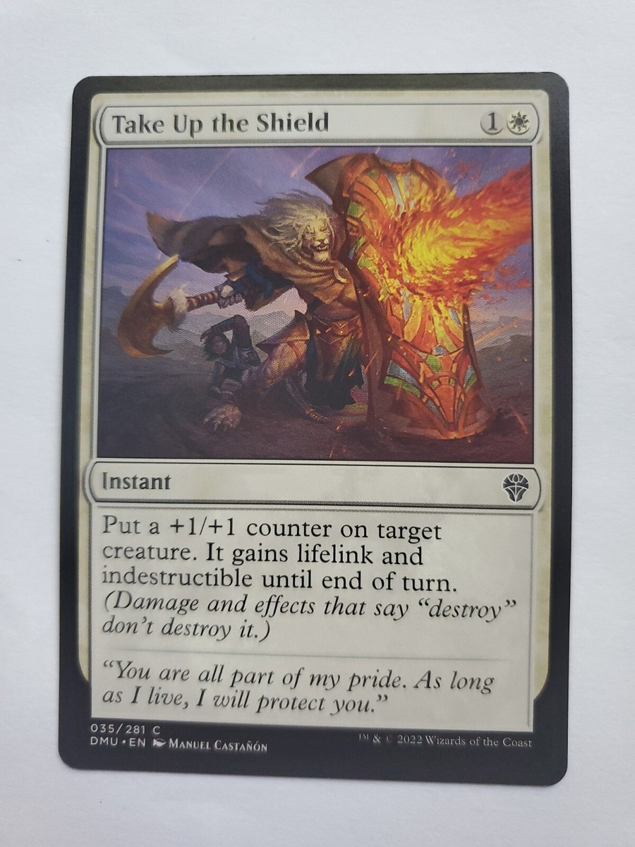 MTG Magic The Gathering Card Take Up the Shield Instant White Dominaria  United