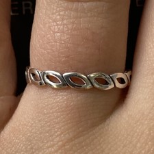 Marsala Sterling Silver Ring Twist Braided Style New On Board Size 7 - TCCCX