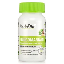 Glucomannan Konjac Fibre Capsules Appetite Suppressant Diet Weight Loss Pills