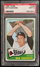 1965 Topps Bob Sadowski PSA 9 MINT #156 Milwaukee Braves
