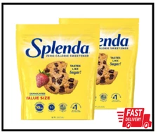 SPLENDA No Calorie Sweetener Granulated Sugar Substitute Resealable Twin Pack...