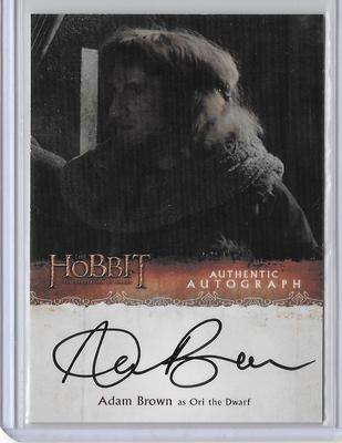 2015 THE HOBBIT DESOLATION OF SMAUG ADAM BROWN AUTO ORI THE DWARF AUTOGRAPH