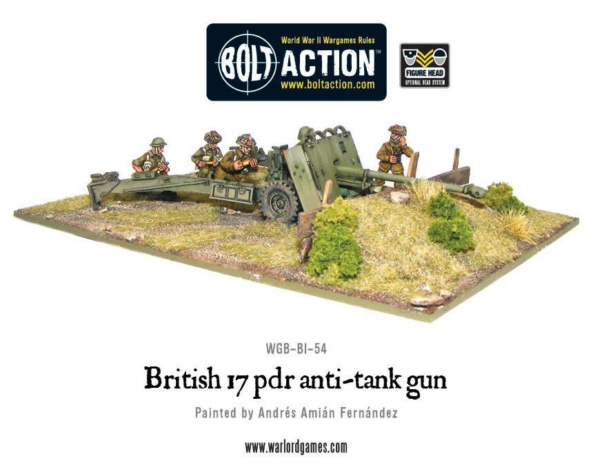 Thumbnail - Warlord Games British Army 17 Pdr Anti-tank Gun Bolt Action