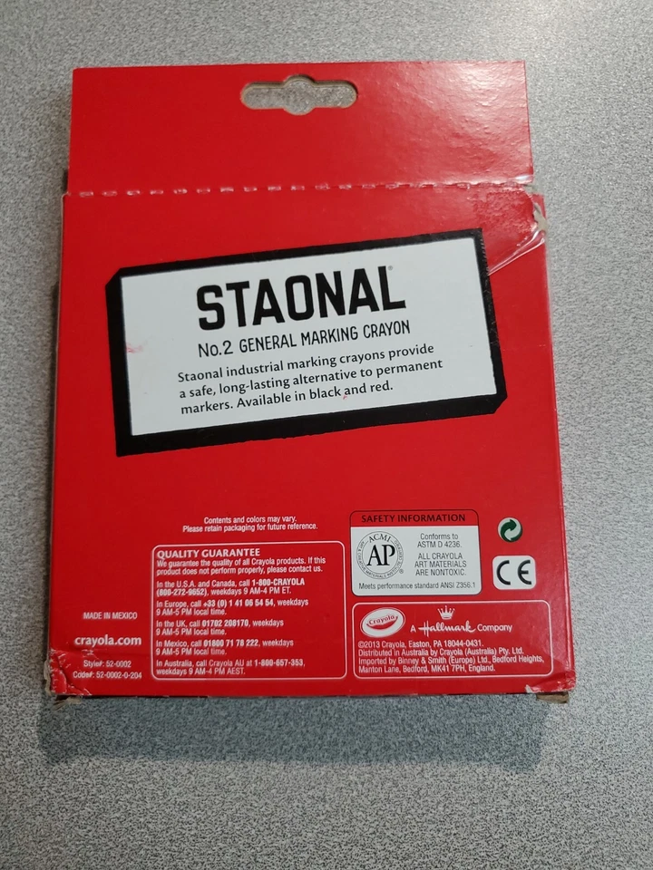 Crayola Extra Large Marking Crayons, Staonal No. 2 General, Red, 8 Count - Image 2 of 2