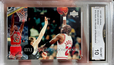 rare air jordan cards 1997 UD UPPER DECK RARE AIR MICHAEL JORDAN Card 10 GEM MINT Chicago BULLS  #22