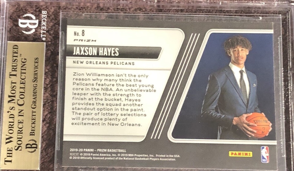 201920 Panini Prizm BGS 10 Luck Lottery Fast Break Jaxson Hayes Rookie
