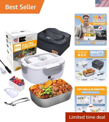 Electric Lunch Box for Adults, 1.5L 80W Leakproof Heated Lunch Box | 12/24/11...