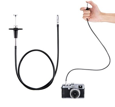 JJC TCR70BK Black 70cm Threaded Cable Mechanical Shutter Release Bulb Lock