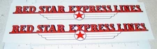 Pair Dunwell/Buckeye Red Star Lines Semi Sticker Set DW-005