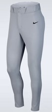 NIKE Vapor Select Grey Black Long Baseball Pants NEW Mens Sz S M L XL