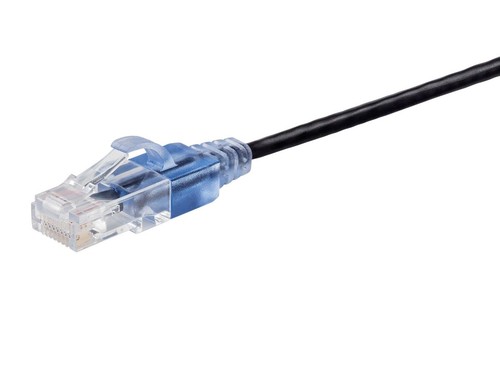 SlimRun Cat6A Ethernet Kabel krosowy RJ45 Spleciony przewód UTP 30AWG 2ft Czarny 5-pak - Zdjęcie 2 z 5