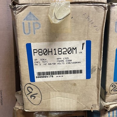 3/4 HP / .55KW RELIANCE AC MOTOR P80H1820M 3 PHASE ED80 1725RPM - NEW in Box