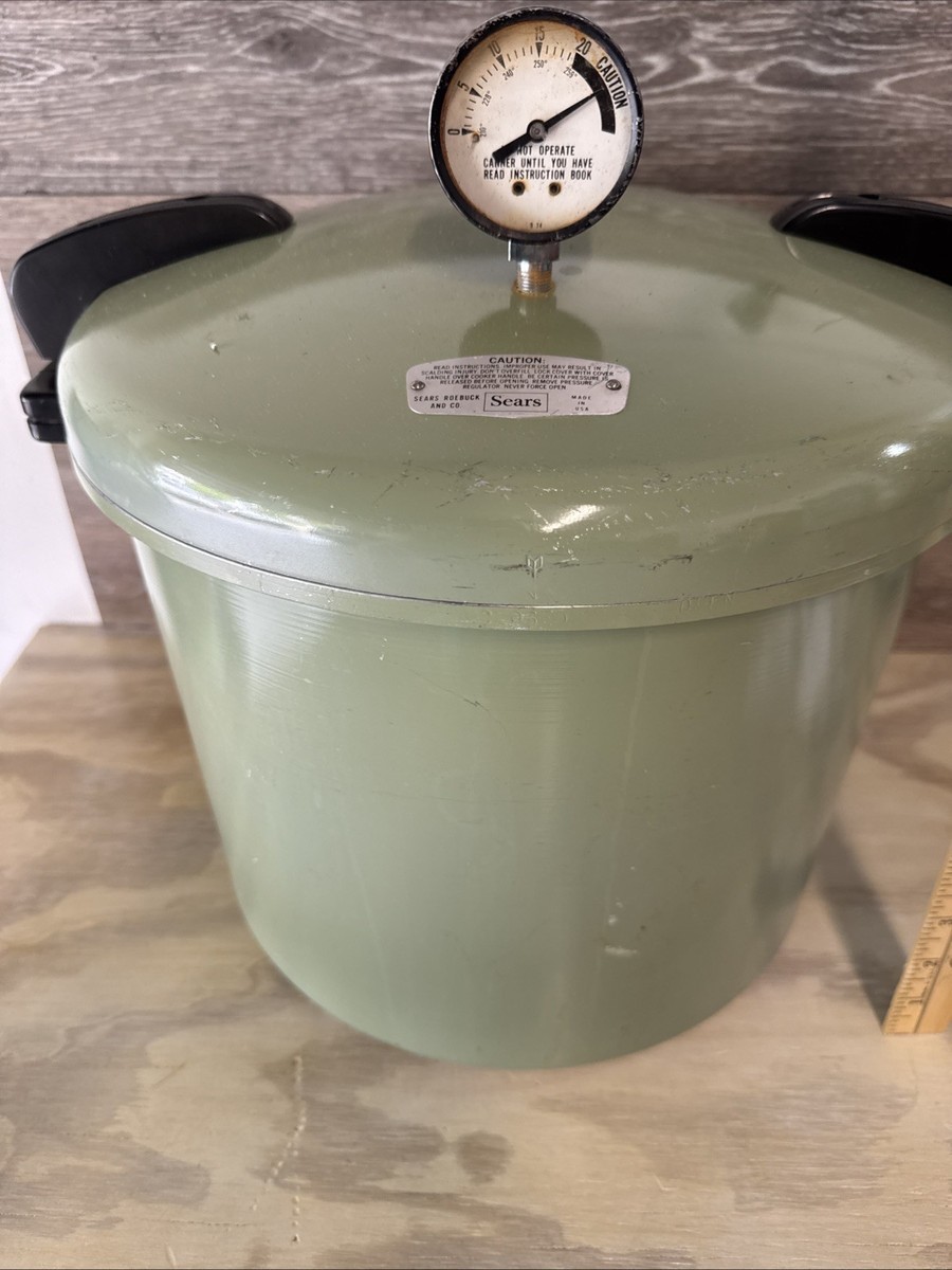 Sears Pressure Cooker Canner Avocado Green Made In USA 22qt | eBay