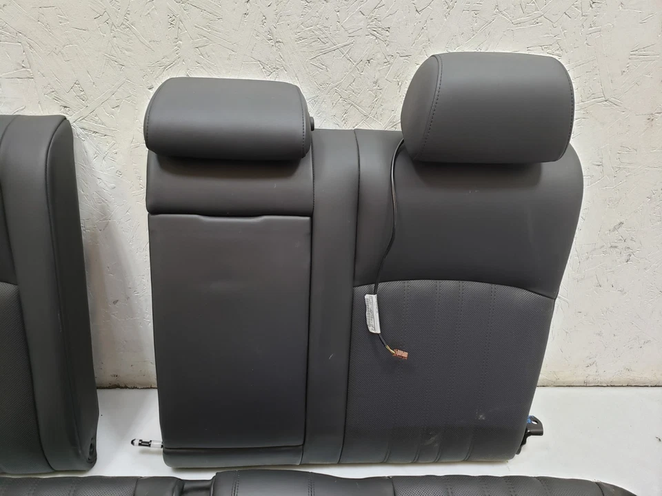 ✅ CONJUNTO DE ASSENTOS TRASEIROS AQUECIDOS TRASEIROS INTERIORES MERINO COURO PRETO BMW F10 M5 12-16 FABRICANTE DE EQUIPAMENTO ORIGINAL - Imagem 3 de 4