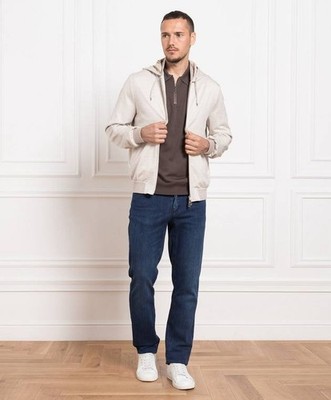 RRP~$5990 Authentic Stefano Ricci Cashmere Silk Linen Bomber Jacket Hood 50 IT