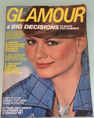 VTG Glamour Magazine May 1977 Christie Brinkley, Decisions To Make For Summer
