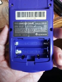 Gameboy Color grape purple Nintendo+ Warioland Super Mario Land 3 Bundle 