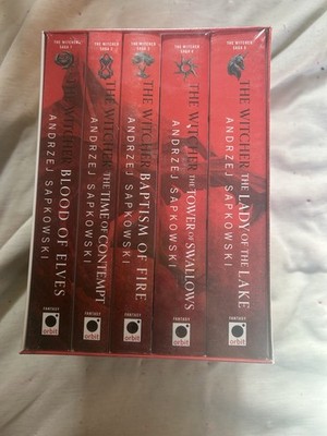 The Witcher Complete Saga Box Set Books 1 - 5 Geralt Roach New Never Used