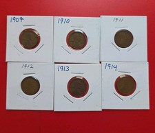 1909 - 1914 P LINCOLN WHEAT PENNIES CIRCULATED