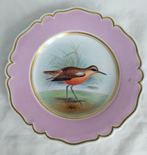 ANTIKER TELLER FLIGHT BARR & BARR WORCESTER ANTIK HANDBEMALT VOGEL DESIGN