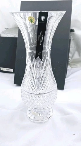 House of Waterford Verdant Crystal Vase 14x6"