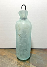 Clarks Peoria Springs Soda Blobtop soda bottle 1892-1900 Preston Clark Illinois