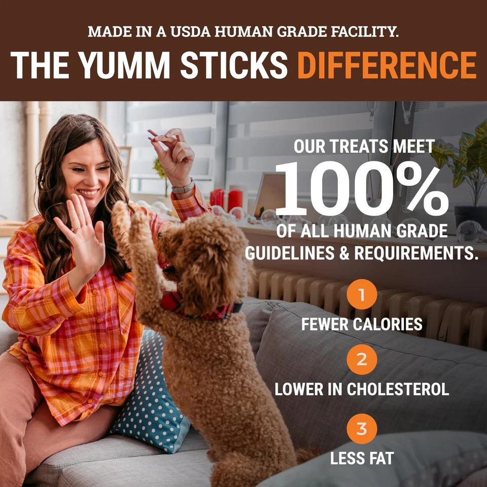 etta says Yumm Sticks - Carne real espasmódica para cachorro - Carne bovina, frango, por... - Imagem 3 de 4