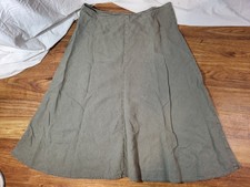 Eileen Fisher light brown Irish linen a line Skirt midi Woman's Size Large