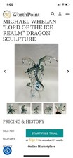 FRANKLIN MINT MICHAEL WHELAN "LORD OF THE ICE REALM" DRAGON SCULPTURE
