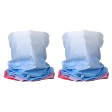 2pcs Summer Neck Gaiter Sun Protection Face Mask for Cycling, Red-blue