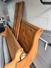 Oak Sleigh Bed King Size Solid Oak