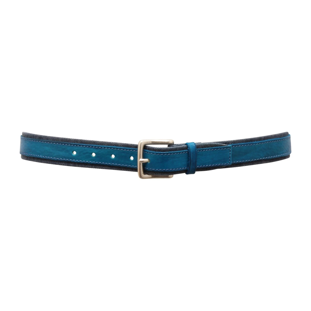 Orciani Royal Blue Leather Wrap Belt Federal Blue Mock Caiman Belt - Durable Italian Leather  main image 3