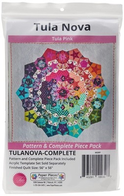  Tula Nova Quilt Pattern and Paper Piece Pack Complete Set by Tula Pink 56x56