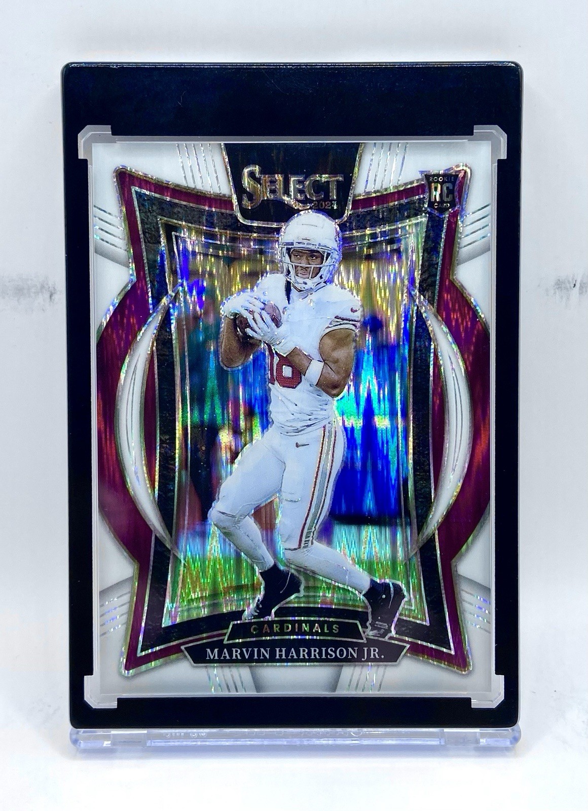 2024 Panini Select Marvin Harrison Jr. White Shock Prizm /199 Rookie Concourse