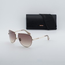 Max Mara MM0134 32F Gold/Brown Gradient 59-13-125 Sunglasses New Authentic