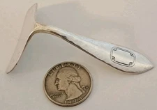 Antique William KERR Sterling Silver Figural DOG Baby Food Pusher c.1900 NICE