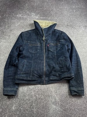 VTG Japanese Streetwear Y2K Style Washed Levis Jeans Zip Jacket 90s
