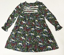NEW Mini Boden Kids Girls Dress Floral Cottagecore Unicorns Cotton sz. 6 - 7 Y