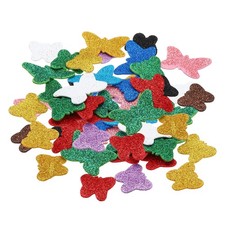 60Pcs Foam Stickers EVA Adhesive Glitters Foam Shape Sticker Butterfly