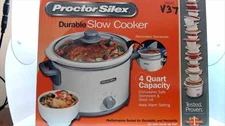 Proctor Silex Durable Slow Cooker – 4 Quart Capacity (Model 33042) Brand New In