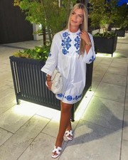 White short summer dresses for women (Large)